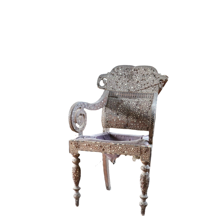 Hoshiarpur Bone Inlaid Armchair