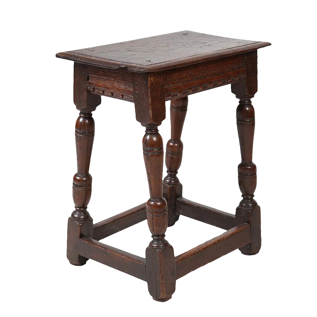 Early 17th Century Oak Joint Stool