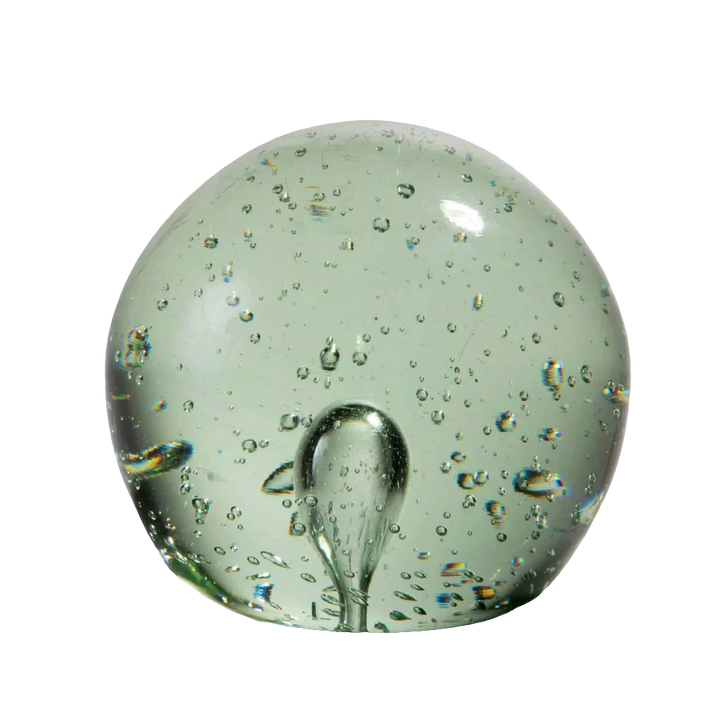 Large blown glass bubble door stop