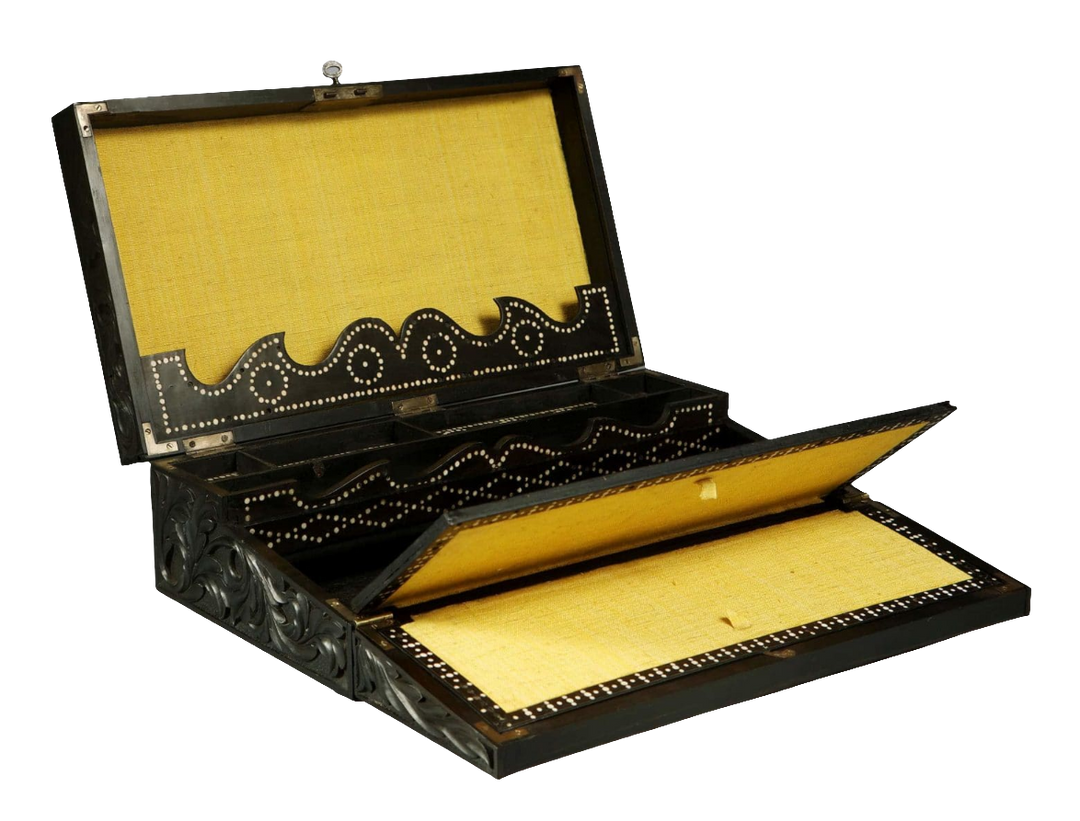 Anglo Ceylonese Ebony Box / Writing Slope
