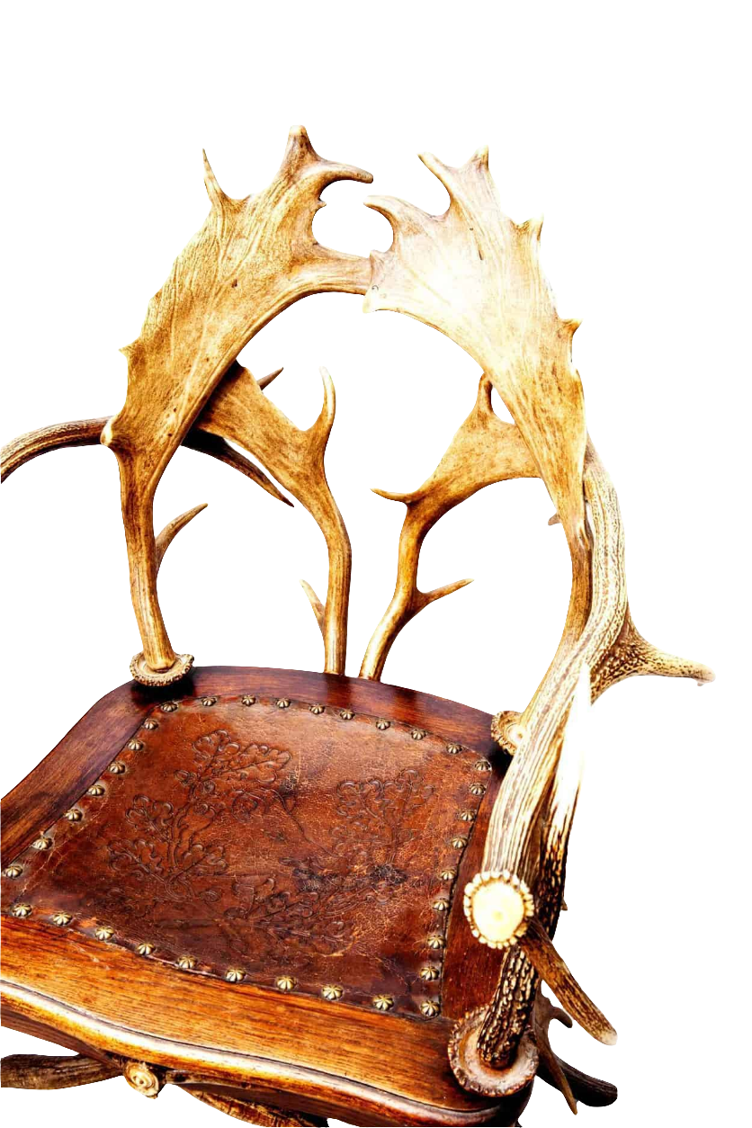 Victorian Black Forest Antler Armchair