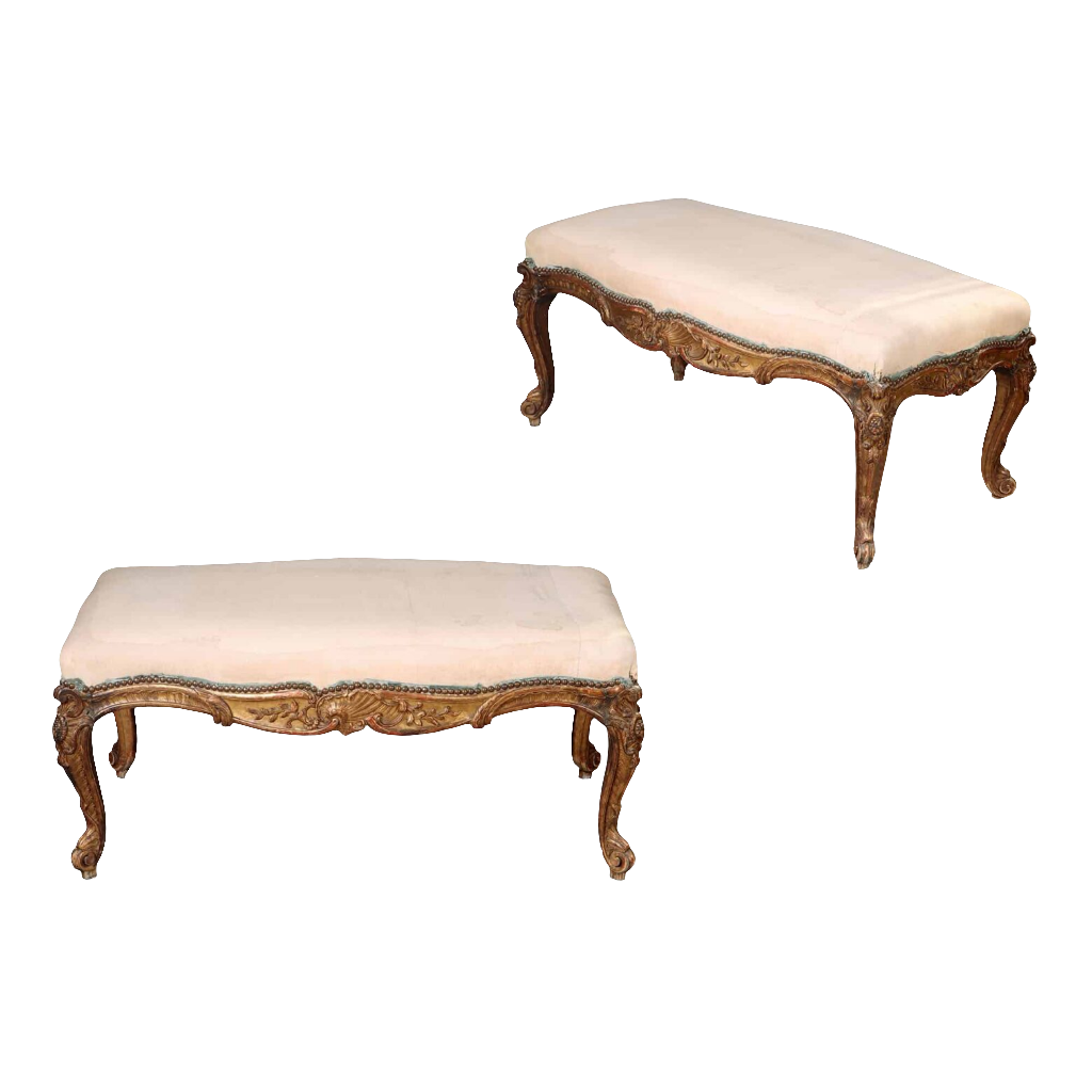 Pair of Napoleon III Rococo Window Seats