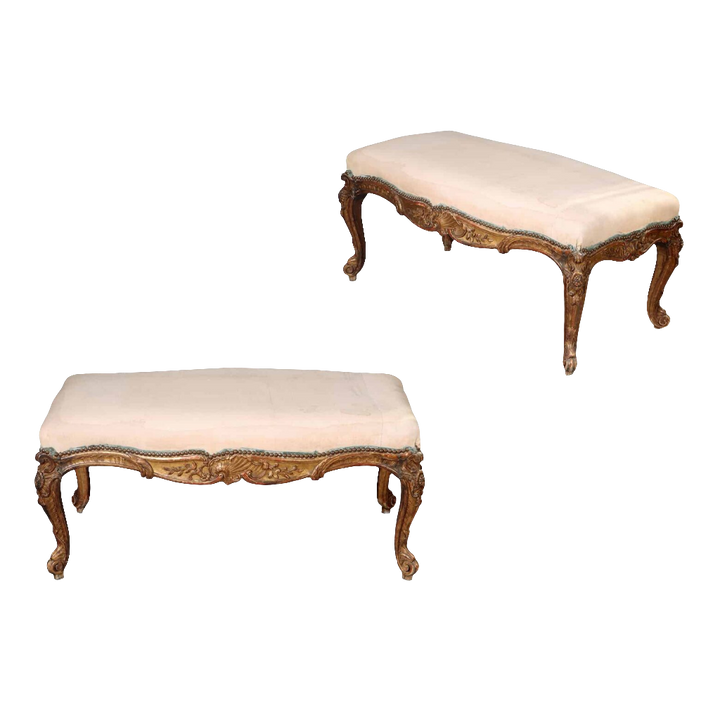 Pair of Napoleon III Rococo Window Seats