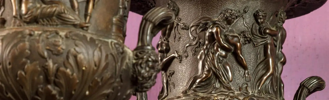 Pair of Bronze and Napoleonite Medici / Borghese Vases