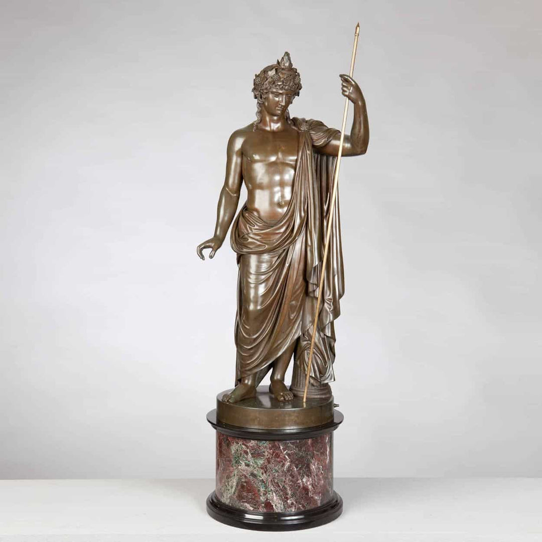 Bronze Statue Of Antinous By Boschetti, 19Th Century