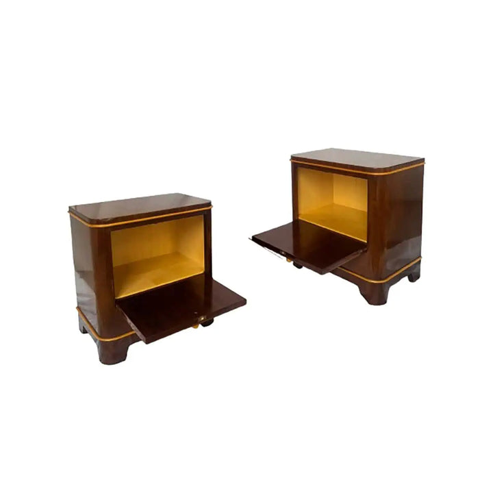 Pair of Art Deco Bedside Cabinets By de Coenes Frères