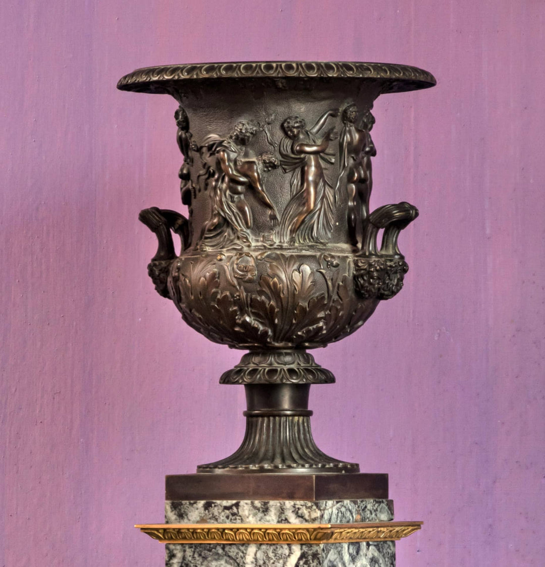 Pair of Bronze and Napoleonite Medici / Borghese Vases