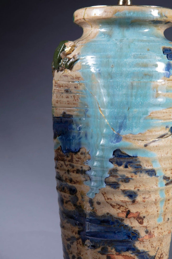 A pair of late Edo Japanese vases now as lamps