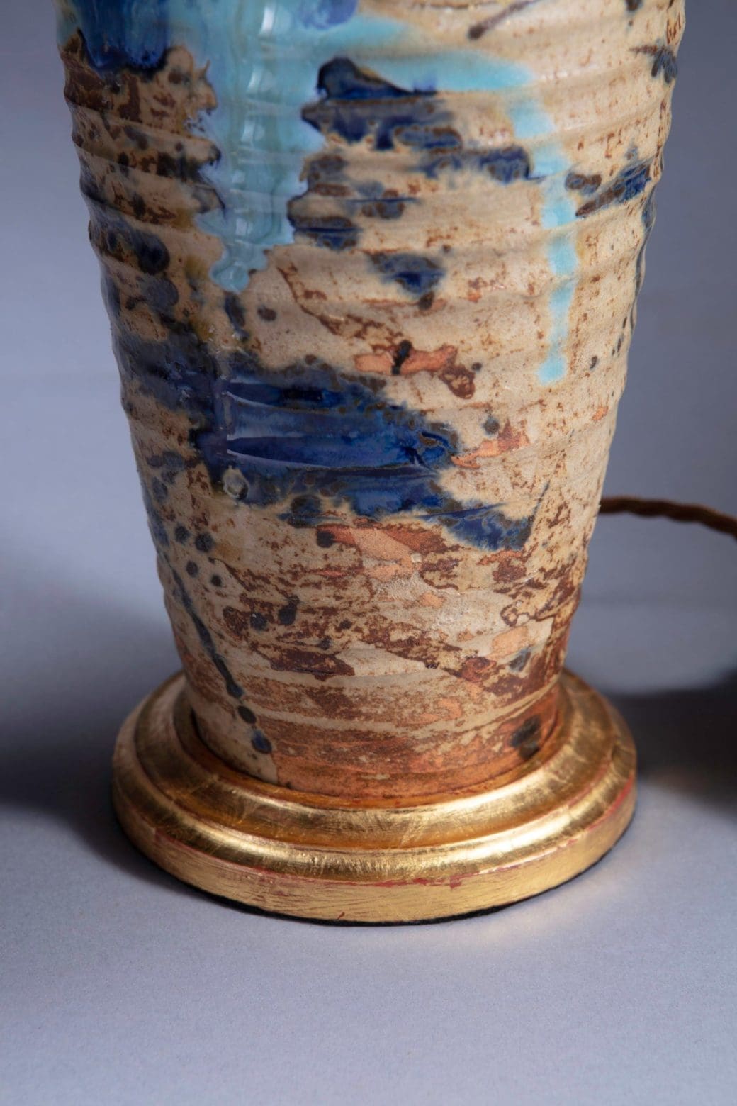A pair of late Edo Japanese vases now as lamps