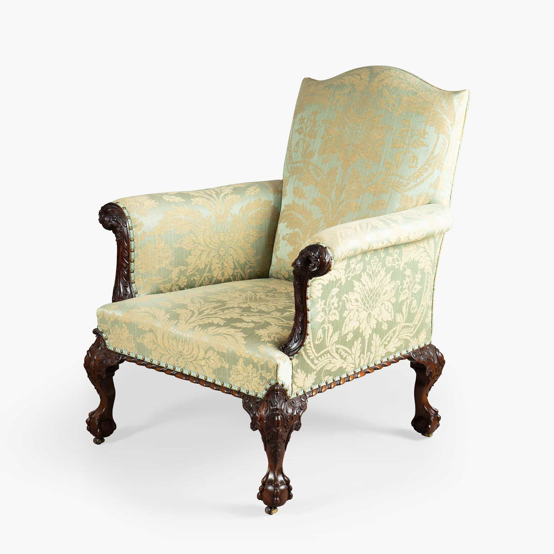 A pair of magnificent 19th Century library chairs