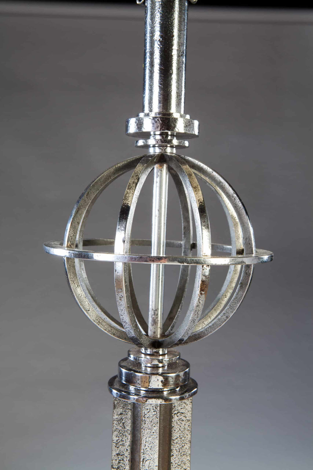 Steel Lampstand Attributed To Gilbert Poillerat