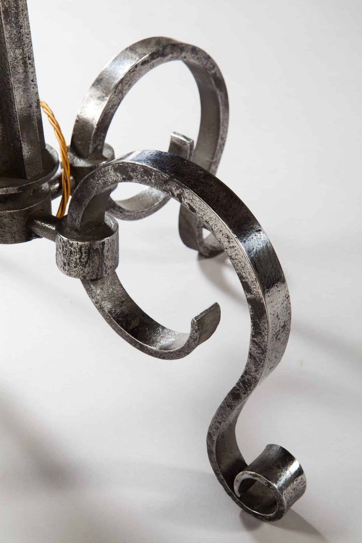 Steel Lampstand Attributed To Gilbert Poillerat