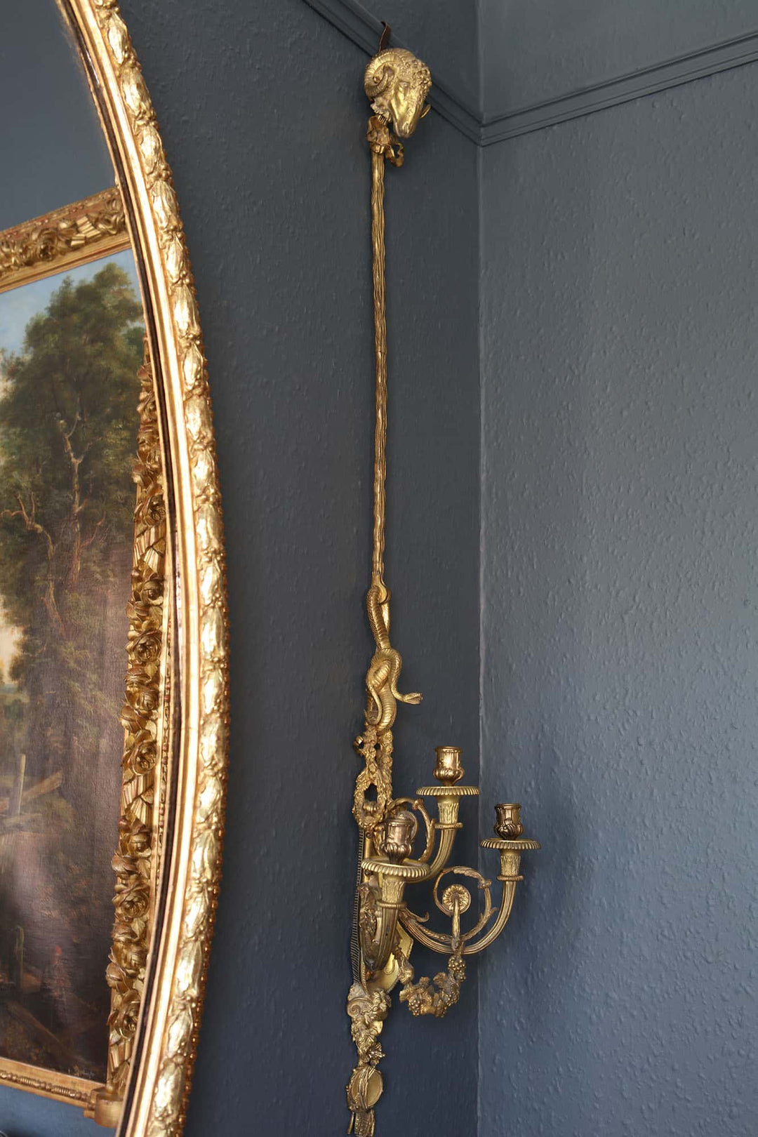 SET OF FOUR FRENCH NEOCLASSICAL GILT BRONZE WALL LIGHTS