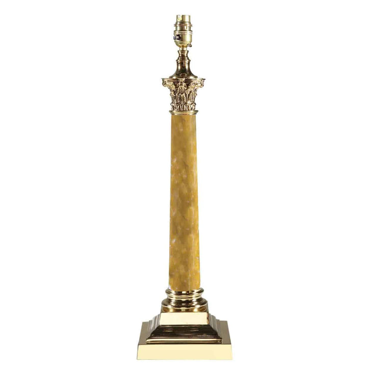 Corinthian Marble Column Lamp With Polished Bases