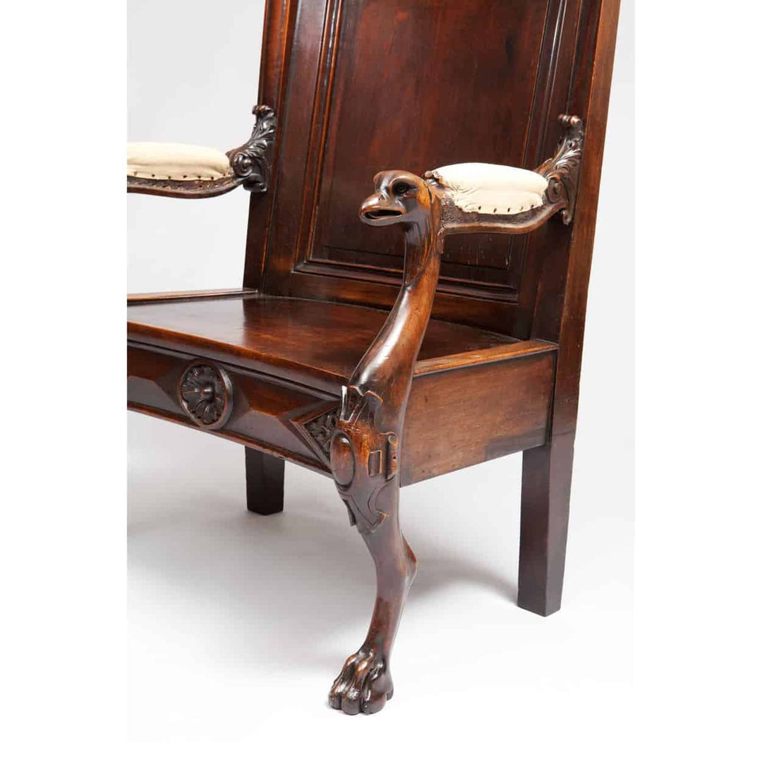 Solid Walnut English Armchair | 19th Century