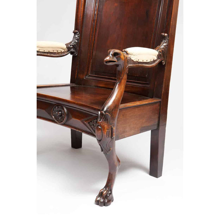 Solid Walnut English Armchair | 19th Century