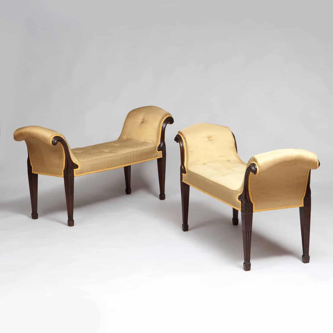 A Pair Of George III Mahogany Window Seats