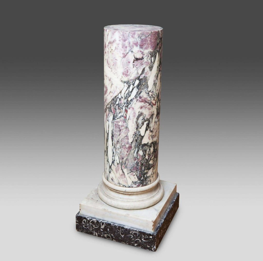 A Fine Richly Figured Breche Violette Marble Pedestal