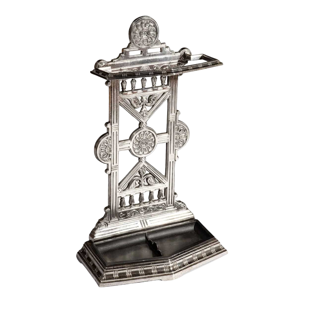 Victorian Polished Cast Iron Hall Umbrella Stand